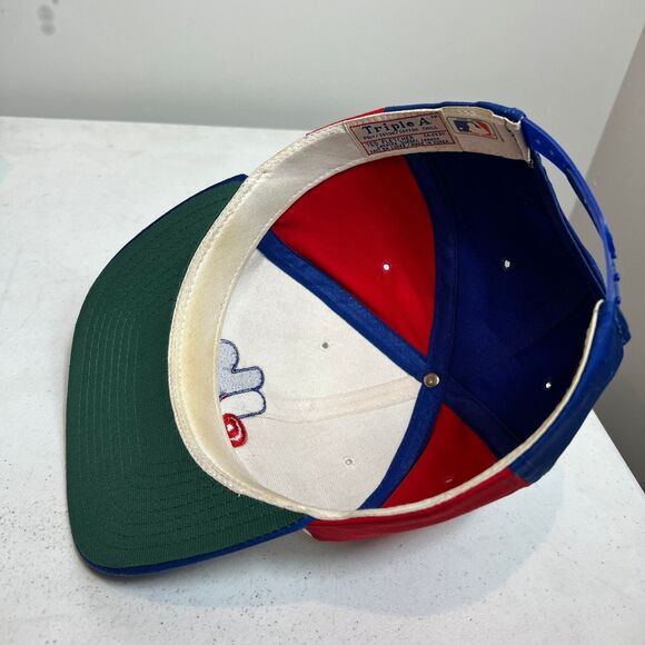 Vintage Montreal Expos Pinwheel Snapback Hat MLB Baseball Ted Fletcher Triple A - Picture 7 of 10